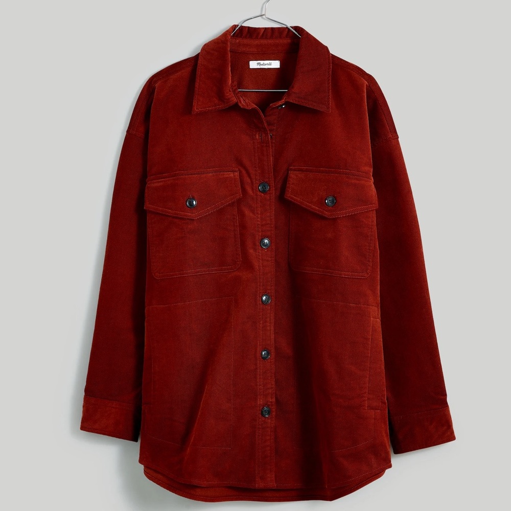 NWT Madewell Corduroy Twill Oversized Shirt-Jacket L